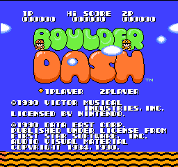 Boulder Dash title screen for NES